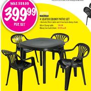 4 Seater Ebony Patio Set-Per Set