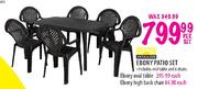Antracite Ebony Oval Table Each