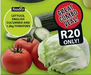 Foodco Lettuce,English Cucumber and 1.2kg Tomatoes