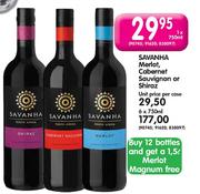 Savanha Merlot,Cabernet Sauvignon Or Shiraz-6x750ml
