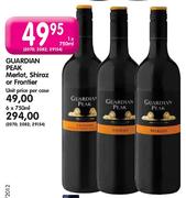 Guardian Peak Merlot,Shiraz Or Frontier-1x750ml