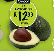 Foodco Avocado's-4's