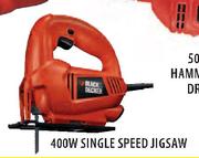 Black & Decker Power Tools Single Speed Jigsaw-400W Each