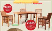 miami Hardwood Pation Arm Chair-Each