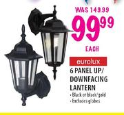 Eurolux 6 Panel Up/Downfacing Lantern-Each