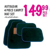 Autogear 4 Piece Carpet Mat Set-Per Set