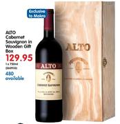 Alto Cabernet Sauvignon In Wooden Gift Box-750ml