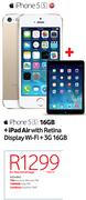 Apple iPhone 5 S 16GB+iPad Air With Retina Display Wi-Fi+3G 16GB-On Red Advantage