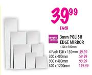 Simple Choice 3mm Polish Edge Mirror-300x300mm Each