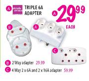 Simple Choice 4 Way 2x6A & 2x16A Adapter