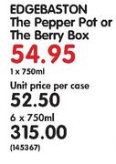 Edgebaston The Pepper Pot Or The Berry Box-6X750ml