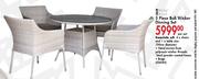 Terrace Leisure 5 Piece Bali Wicker Dinning Set-Per Set