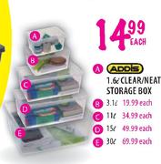 Addis Clear/Neat Storage Box-3.1Ltr Each
