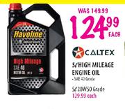 Caltex High Mileage Engine Oil SAE 40 Grade-5Ltr Each