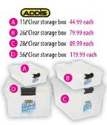 Addis Clear Storage Box-28Ltr Each
