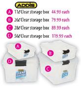 Addis Clear Storage Box-26Ltr Each