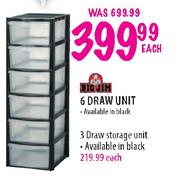 Big Jim 3 Draw Storage Unit-Each
