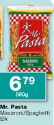 Mr. Pasta Macaroni/Spaghetti Elk-500g