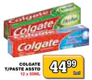 Colgate T/Paste Asstd-12 x 50ml