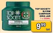 Top Society B/Crm Camphor Orig Jar-500ml 