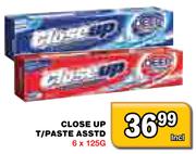 Close Up T/Paste Asstd-6 x 125g