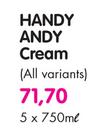 Handy Andy Cream(All variants)-5x750ml