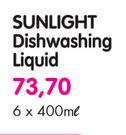Sunlight Dishwashing Liquid-6x400ml