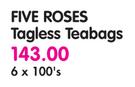 Five Roses Tagless Teabags-6 x 100's