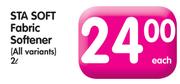 Sta Soft Fabric Softener(All Variants)-2Ltr