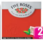 Five Roses Tagless Teabags-100's
