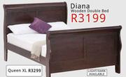 Diana Wooden Double Bed