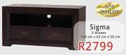 Sigma 2 Drawer Tv/Plasma Units-120cm x 62cm x 50cm