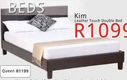 Kim Leather Touch Double Bed