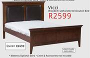 Vicci Wooden/Upholstered Queen Bed