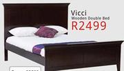 Vicci Wooden Double Bed