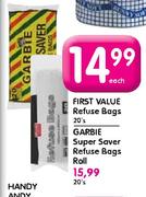 Garbie Super Saver Refuse Bags Roll-Each