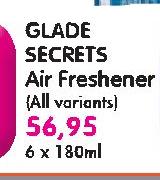 Glade Secrets (All Variants)-6 x 180ml