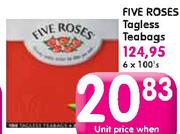 Five Roses Tagless Teabags-6 x 100's