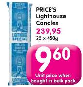 Price's Lighthouse Candles-Unit Price When Bought In Bulk Pack