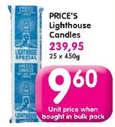 Price's Lighthouse Candles-25 x 450g