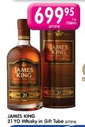 James King 21 Yo Whisky In Gift Tube-1 x 750ml