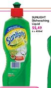 Sunlight Dishwashing Liquid-6 x 400ml