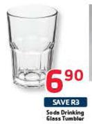 Soda Drinking Glass Tumbler