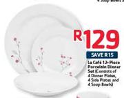 La Cafe 12 Piece Porcelain Dinner Set