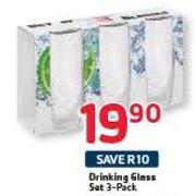 Drinking Glass Set-3's Pack