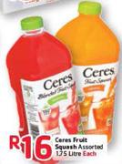 Ceres Fruit Squash Assorted-1.75Litre