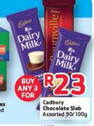 Cadbury Chocolate Slab Assorted - 90/100g