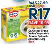 Dr. Oetker Green Valley Vegetable Bake or Spinach-350gm