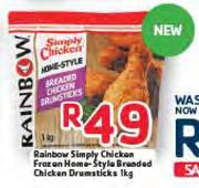 Rainbow Simply Chicken Frozen Home-Style Breaded Chicken Drumsticks-1kg