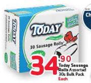 Today Sausage Rolls Bulk Pack-30's